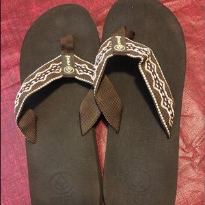 Brown Reef flip flops